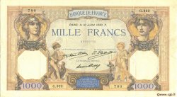 1000 Francs CÉRÈS ET MERCURE FRANKREICH  1930 F.37.05 fVZ