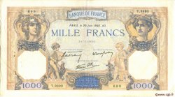 1000 Francs CÉRÈS ET MERCURE type modifié FRANCIA  1940 F.38.49 BB