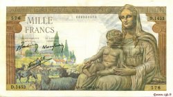 1000 Francs DÉESSE DÉMÉTER FRANCE  1942 F.40.08 VF+