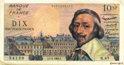 10 Nouveaux Francs RICHELIEU FRANKREICH  1960 F.57.06 fVZ