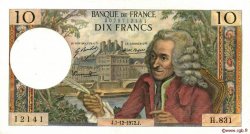 10 Francs VOLTAIRE FRANCE  1972 F.62.59 XF-