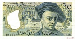 50 Francs QUENTIN DE LA TOUR FRANCIA  1982 F.67.08 MBC