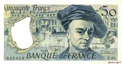 50 Francs QUENTIN DE LA TOUR FRANCE  1990 F.67.16 AU-