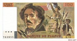 100 Francs DELACROIX modifié FRANCIA  1984 F.69.08a q.FDC