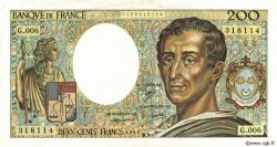 200 Francs MONTESQUIEU FRANCIA  1981 F.70.01 q.AU