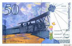 50 Francs SAINT-EXUPÉRY FRANCE  1993 F.72.02 XF+