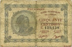 50 Centimes MINES DOMANIALES DE LA SARRE FRANCIA  1920 VF.50.03 q.B