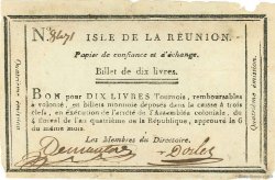 10 Livres REUNION ISLAND  1796 P.A11bis VF
