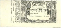 1 Franc Non émis MARTINIQUE  1859 P.A02 AU