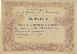 1 Franc Non émis MARTINIQUE  1870 P.05A SPL