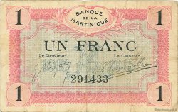 1 Franc MARTINIQUE  1915 P.10 F