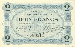 2 Francs MARTINIQUE  1915 P.11 SC+