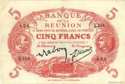 5 Francs Cabasson rouge REUNION INSEL  1944 P.14 SS