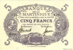 5 Francs Cabasson violet MARTINIQUE  1946 P.06C AU