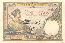 100 Francs MARTINIQUE  1938 P.13 MBC