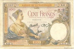 100 Francs MARTINIQUE  1945 P.13 BC
