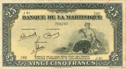 25 Francs MARTINIQUE  1943 P.17 SPL