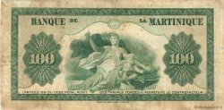 100 Francs MARTINIQUE  1944 P.19a MB