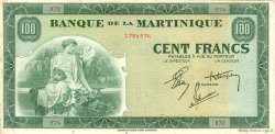 100 Francs MARTINIQUE  1944 P.19a MBC+