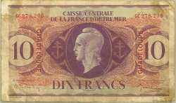 10 Francs GUADELOUPE  1944 P.27a BC