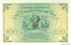 100 Francs Spécimen FRENCH GUIANA  1944 P.17s q.AU
