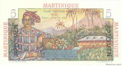 5 Francs Bougainville Spécimen MARTINIQUE  1946 P.27s UNC-
