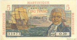 5 Francs Bougainville MARTINIQUE  1946 P.27a VZ+