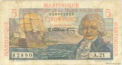 5 Francs Bougainville MARTINIQUE  1946 P.27a F