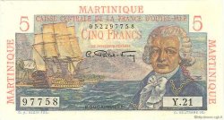 5 Francs Bougainville MARTINIQUE  1946 P.27a XF+