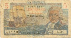 5 Francs Bougainville REUNION INSEL  1946 P.41a SGE