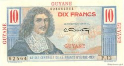 10 Francs Colbert FRENCH GUIANA  1946 P.20 q.FDC