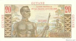 20 Francs Émile Gentil FRENCH GUIANA  1946 P.21 SC