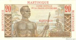 20 Francs Émile Gentil MARTINIQUE  1946 P.29 VZ