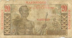 20 Francs Émile Gentil MARTINIQUE  1946 P.29 SGE