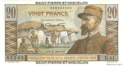 20 Francs Émile Gentil SAINT PIERRE AND MIQUELON  1946 P.24 UNC