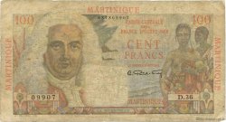 100 Francs La Bourdonnais MARTINIQUE  1946 P.31a G
