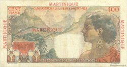 100 Francs La Bourdonnais MARTINIQUE  1946 P.31a BC+