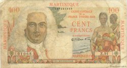 100 Francs La Bourdonnais MARTINIQUE  1946 P.31a RC