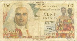 100 Francs La Bourdonnais REUNION INSEL  1960 P.49a fVZ