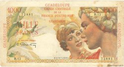 1000 Francs Union Française GUADELOUPE  1947 P.37 BC+