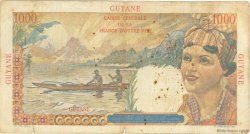 1000 Francs Union Française FRENCH GUIANA  1946 P.25 F