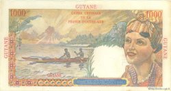 1000 Francs Union Française FRENCH GUIANA  1946 P.25 XF-