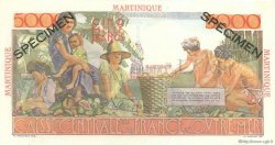 5000 Francs Schoelcher Spécimen MARTINIQUE  1946 P.34s fST+