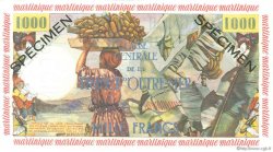 1000 Francs pêcheur Spécimen MARTINIQUE  1955 P.35s NEUF