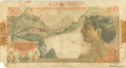 1 NF sur 100 Francs La Bourdonnais MARTINIQUE  1960 P.37 G