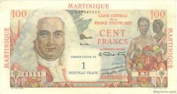 1 NF sur 100 Francs La Bourdonnais MARTINIQUE  1960 P.37 TTB+