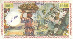 10 NF sur 1000 Francs pêcheur Spécimen FRENCH GUIANA  1960 P.31s SC+