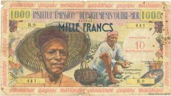 10 Nouveaux Francs sur 1000 Francs Pêcheur FRENCH ANTILLES  1960 P.02 GE