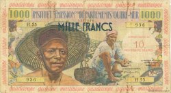 10 Nouveaux Francs sur 1000 Francs Pêcheur FRENCH ANTILLES  1960 P.02 SGE