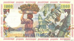 10 Nouveaux Francs sur 1000 Francs Pêcheur Spécimen FRENCH ANTILLES  1960 P.02s XF-